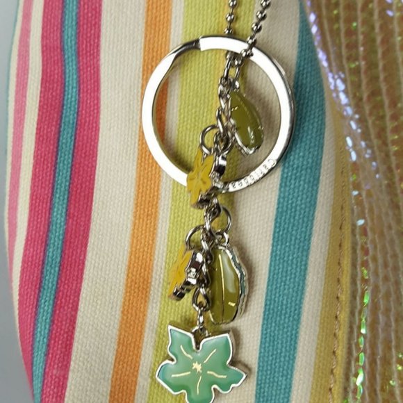 Caribbean Joe Let Go shoulder bag Canvas and Vinyl Sequinned Floral Pattern - Picture 5 of 10